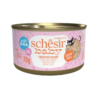 SCHESIR BABY Cat can Wholefood Chicken With Salmon 70gr