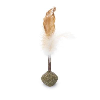 BEEZTEES jucărie pentru pisici CATNIP BALL + Matatabi with Feathers 16cm