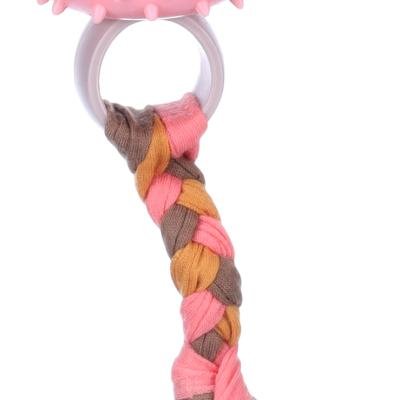 Jucarie din cauciuc Puppy Rings Taupe