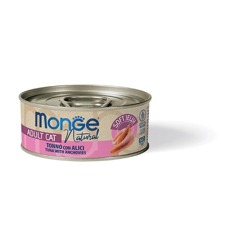 MONGE Cat Jelly Can Yellowfin Tuna with Anchovies