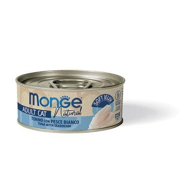 MONGE Cat Jelly Can Yellowfin Tuna with Whitefish (Seabream)