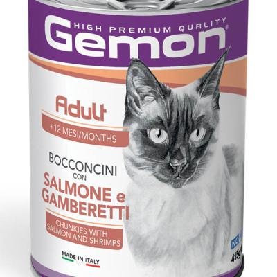 GEMON Cat Adult Salmone and Shrimps