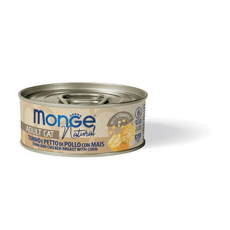 MONGE Cat Natural Can Tuna & chicken with corn