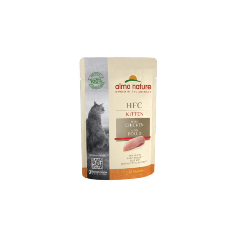 ALMO NATURE Cat HFC Pouch Complete Kitten Chicken 55g