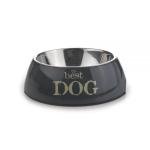 BEEZTEES металлическая миска Best Dog серая