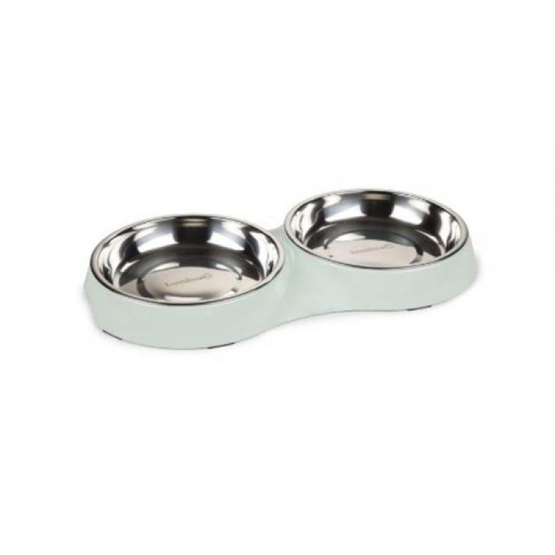 BEEZTEES двойная металлическая миска SMICKLE Mint 35x18x3cm