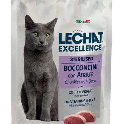 LECHAT Excellence Sterilized Chunkies with Duck