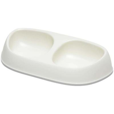 Castron dublu din plastic EXQI White 2х200ml