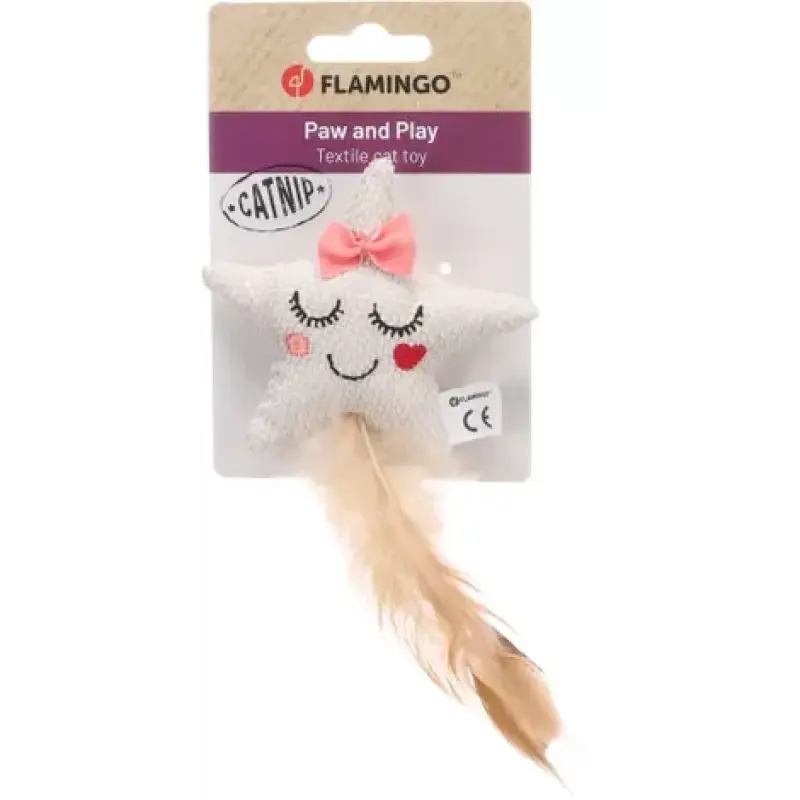 Flamingo игрушка для кошек LOVU STER BEIGE 8.5*2.5*7cm