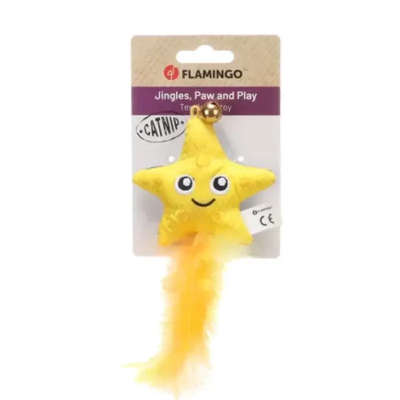Flamingo игрушка для кошек LOVU STRELLOW STAR YELLOW 8*2.8*9.5cm