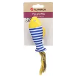 Flamingo игрушка для кошек Strellow fish yellow 11*2.5*5cm