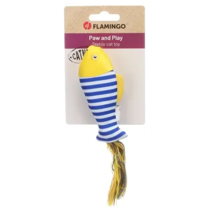 Flamingo игрушка для кошек Strellow fish yellow 11*2.5*5cm
