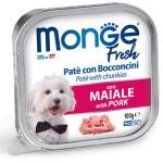 MONGE Dog Fresh Pate and chunkies with Pork
