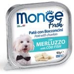 MONGE Dog Fresh Pate and chunkies with Cod Fish