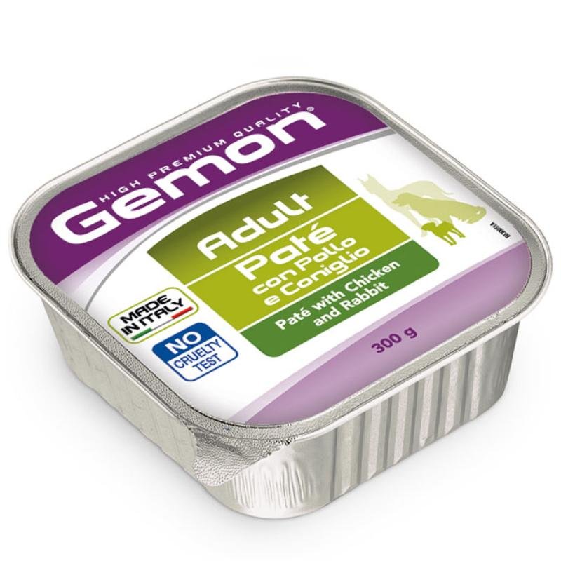 GEMON Dog Adult Paté with Chicken and Rabbit