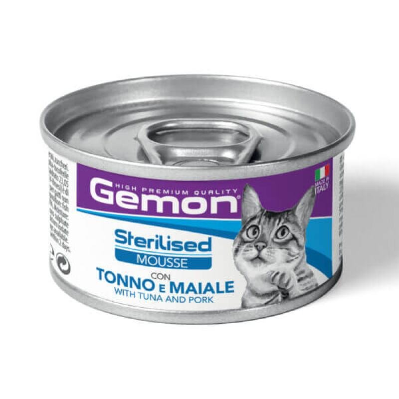 GEMON Cat Mousse Sterilised Tuna and Pork