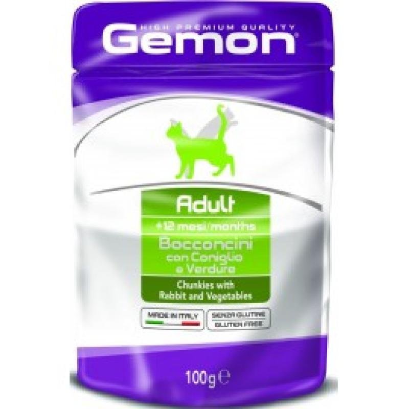 GEMON CAT POUCH ADULT Rabbit/Vegetables