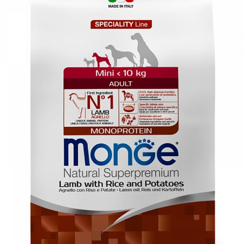 MONGE dry dog MINI adult Lamb/Rice/Potatoes