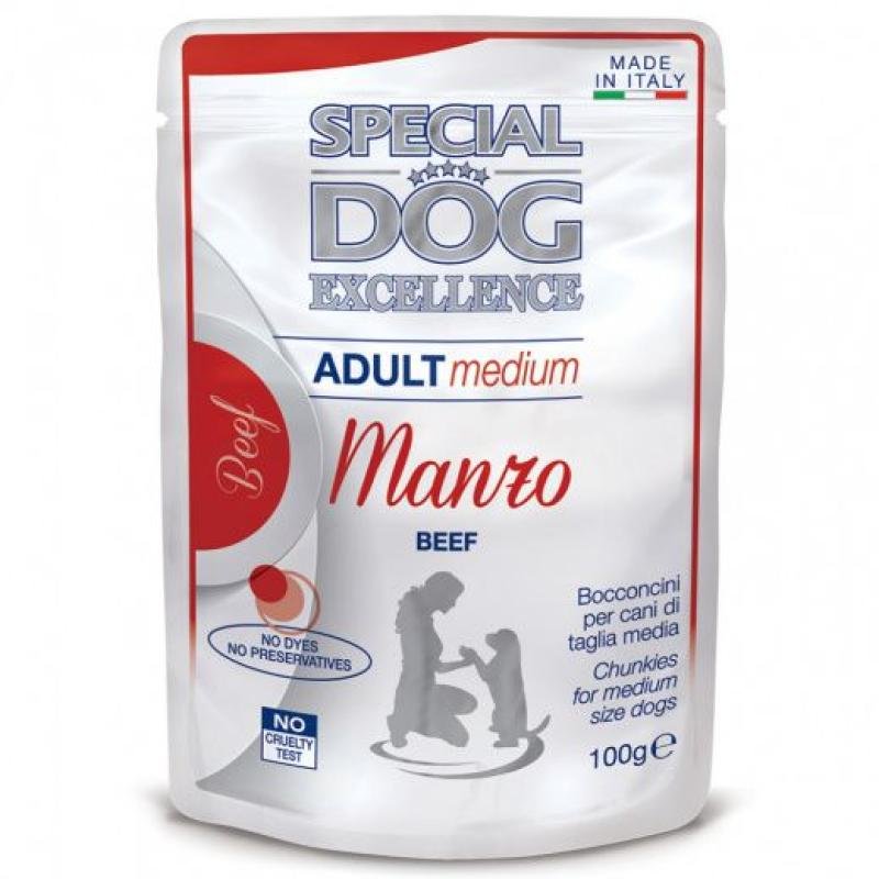 SPECIAL DOG Excellence Medium Adult Chunkies with Beef