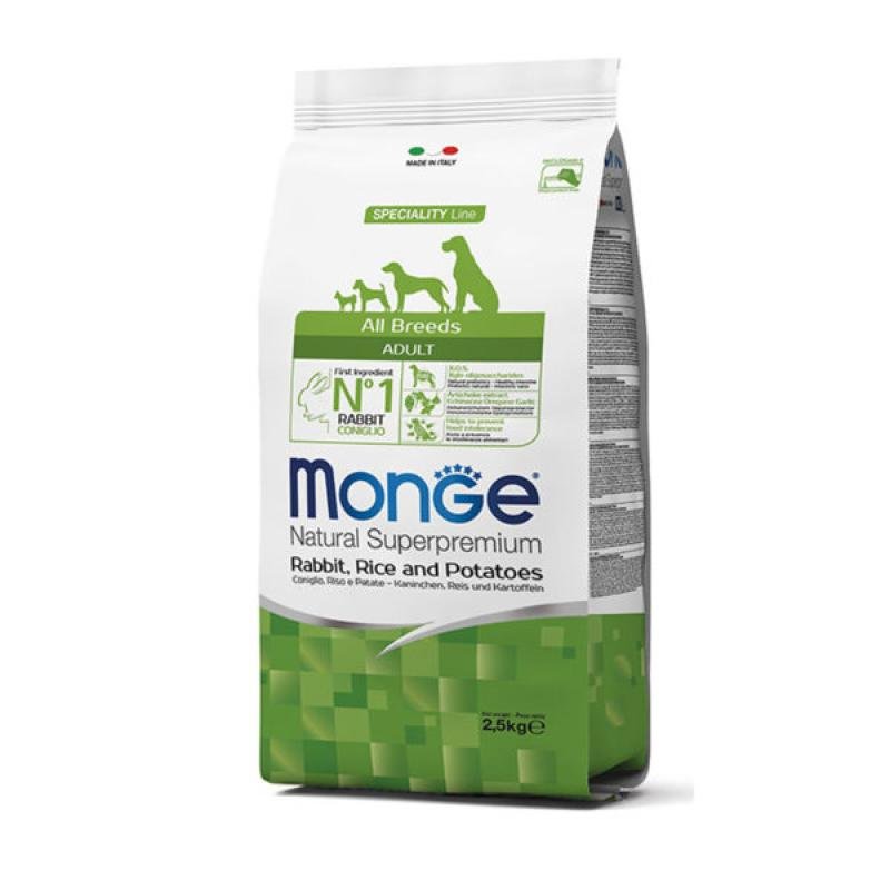 MONGE dry dog all breed adult Rabbit/Rice/Potatoes