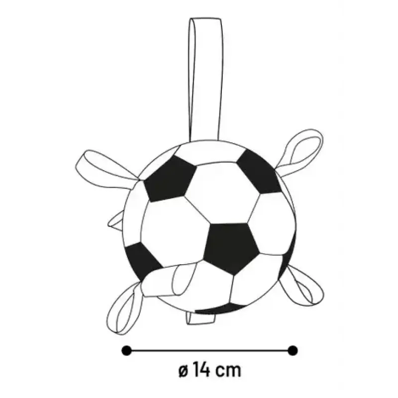 FLAMINGO Игрушка мягкая FOOTBALL With Ribbons Small