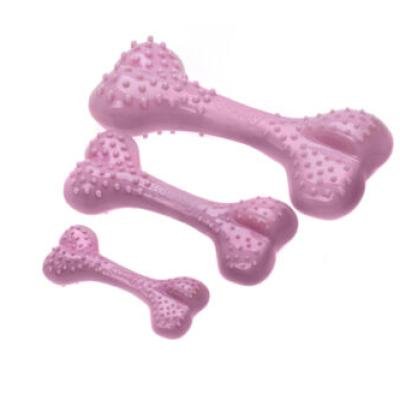 COMFY TOY Os din cauciuc  DENTAL BONE Strawberry
