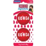 Flamingo игрушка резиновая KONG Signature Balls 2-PK Med