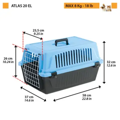 Ferplast Переноска ATLAS 20 EL Light Blue
