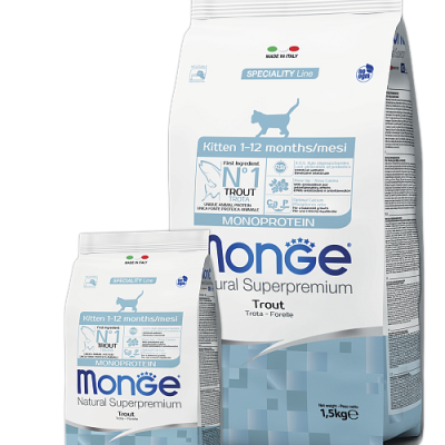 MONGE dry cat kitten TROUT