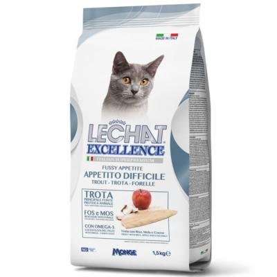 LECHAT Excellence Dry Adult Cat Fussy Appetite Trout