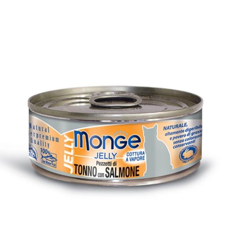 MONGE Cat Jelly Can Yellowfin Tuna with Salmon