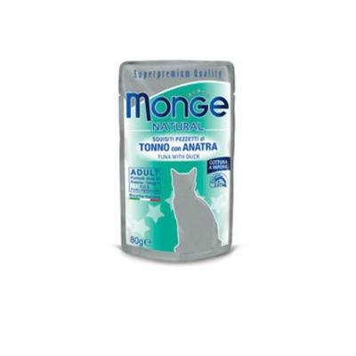 MONGE Cat Natural Pouch Tuna with duck in jelly