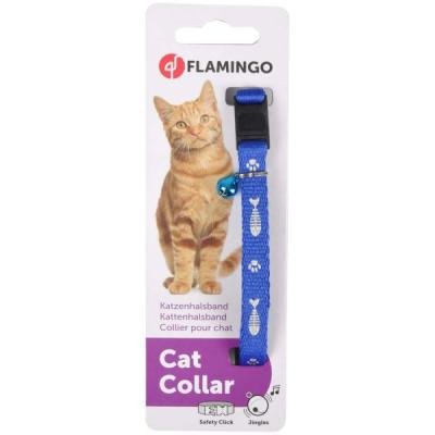 Zgardă din nylon CAT COLLAR BLUE 30cm10mm
