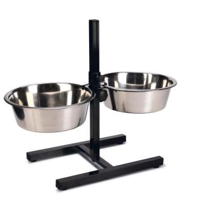Beeztees suport cu două boluri din inox 28