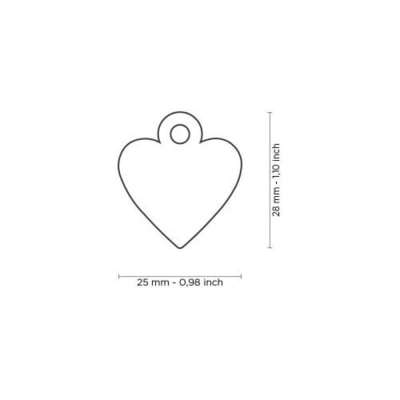 Medalion SMALL HEART ALUMINUM