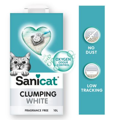 SANICAT CLUMPING WHITE FRAGRANCE FREE