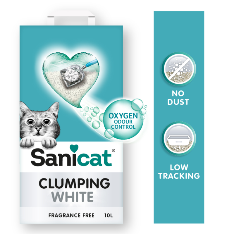 SANICAT CLUMPING WHITE FRAGRANCE FREE