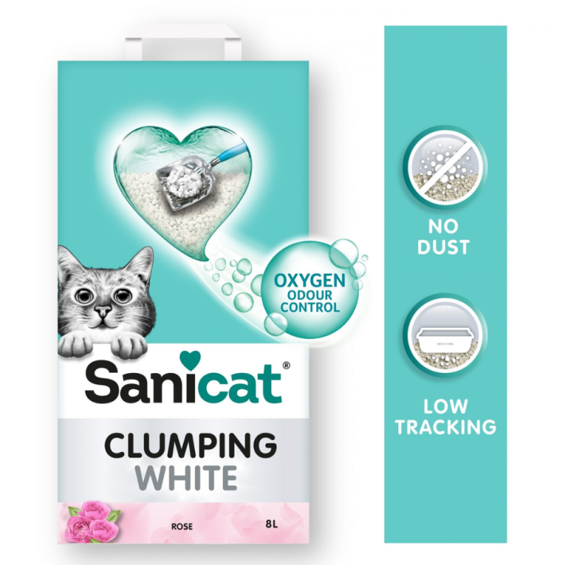 SANICAT Clumping White Rose