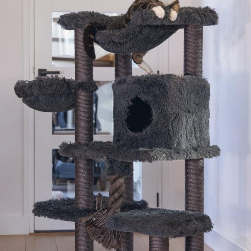 BEEZTEES кошачий скребок DUCO Grey 60x45x126cm