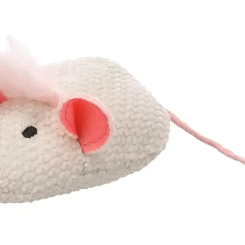 Flamingo игрушка для кошек LOVU MOUSE BEIGE 9.5*5.5*4cm