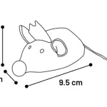 Flamingo игрушка для кошек LOVU MOUSE BEIGE 9.5*5.5*4cm