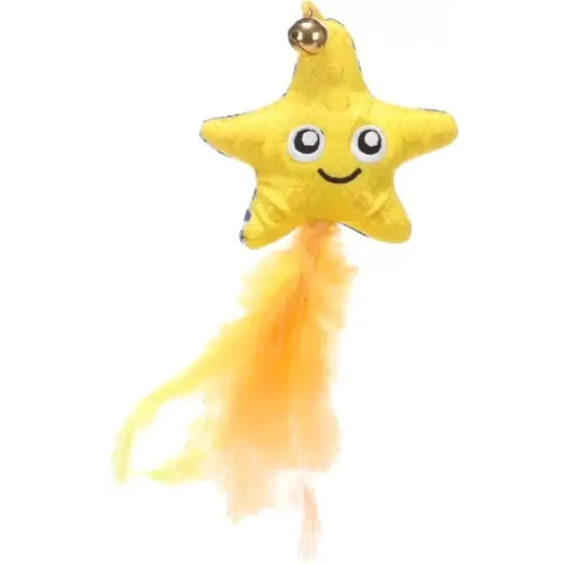 Flamingo игрушка для кошек LOVU STRELLOW STAR YELLOW 8*2.8*9.5cm