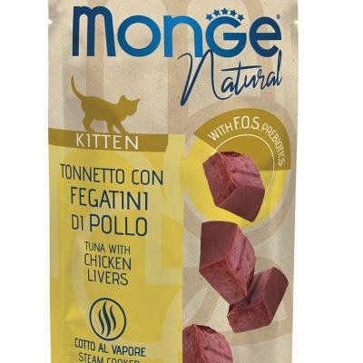 MONGE Cat Natural Pouch Tuna Chicken with liver in jelly