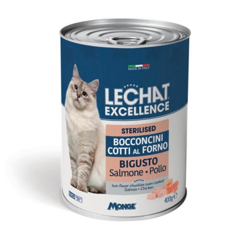 LECHAT Excellence Chunkies Sterilised Salmon and Chicken