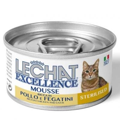 LECHAT Excellence Mousse Sterilised Chicken and Livers