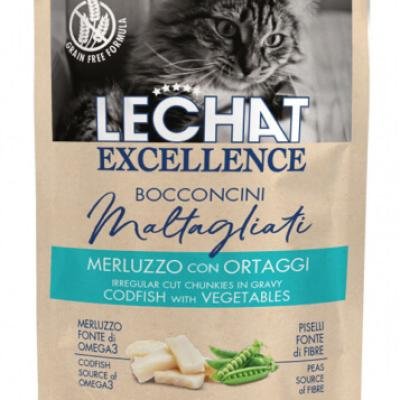 LECHAT Excellence Pouch Chunkies Adult Cod Fish with Vegetables