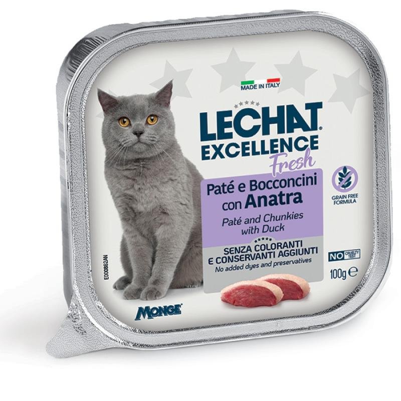 LECHAT Excellence Fresh Adult Paté and Chunkies with Duck