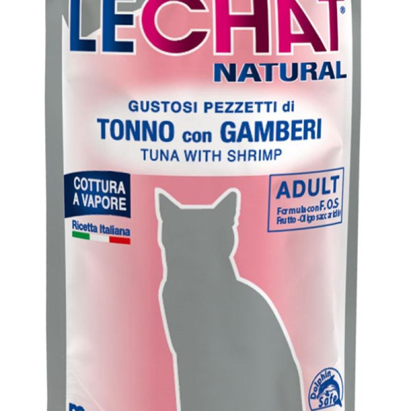 LECHAT Natural Pouch Tuna and Shrimps