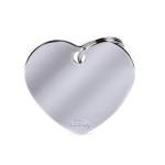 Medalion BIG HEART CHROME PLATED BRASS