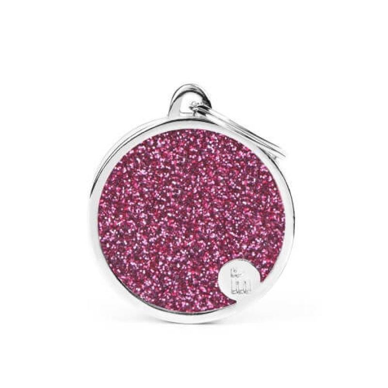 Medalion CERCHIO GLITTER ROSA SHINE